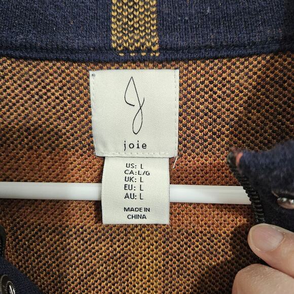 Joie Plaid Knit Shacket Womens Full Zip Multicolor Sweater Jacket Size Large - Picture 8 of 8